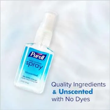 PURELL Advanced Hand Sanitizer Spray, Unscented, 2 fl oz Travel-Size Spray Bottle (Pack of 6) – 2023-04-EC
