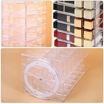 Stylish Acrylic Lipstick Tower - 48+5 Slot Organizer