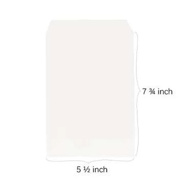 100 Flat Glassine Paper A7 Envelopes Bags 5 1/2 x 7 3/4 for 5x7 Cards, Photos, Cookie, Soap, Bakery,...