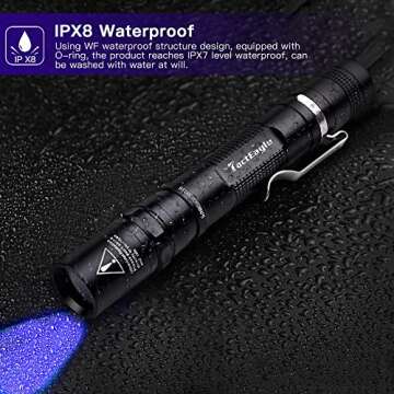TactEagle UV Flashlight 365nm | Multi-Use Blacklight