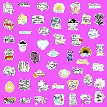 100 Pcs Inspirational Stickers Vision Board Supplies, Motivational Quote Stickers for Teens and Adults Trendy Vinyl Positive Sticker for Water Bottles Book Laptop