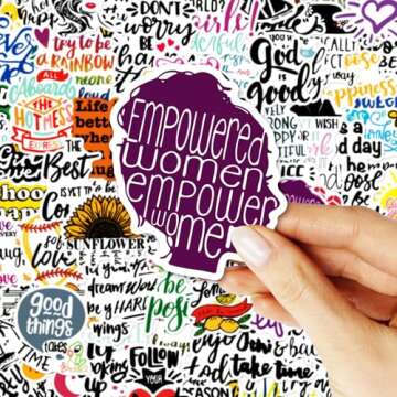100 Pcs Inspirational Stickers Vision Board Supplies, Motivational Quote Stickers for Teens and Adults Trendy Vinyl Positive Sticker for Water Bottles Book Laptop
