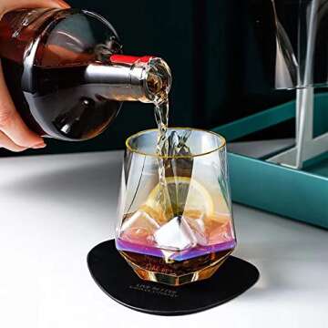 XKXKKE Modern Stemless Diamond Wine Glasses Set