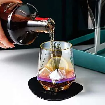 XKXKKE Modern Stemless Diamond Wine Glasses Set