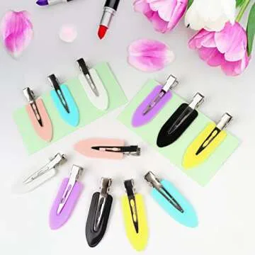 60 Pcs No Crease Hair Clips, No Bend Hair Clips, Makeup Clips For Styling Sectioning, Small Duck Billed Clips for Women Girls Thick Thin Hair