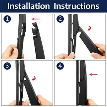 X AUTOHAUX Rear Windshield Wiper Blade Arm Set for Kia Carens 13-19 for Kia Sportage 16-22 for Hyundai I10 13-22