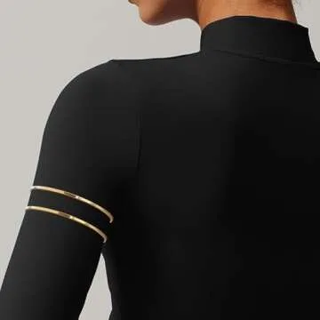 XUENMB Gold Cuff - Adjustable Minimalist Arm Bracelet