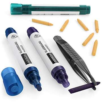 Vibrant ARTEZA Glass Dry Erase Markers - 10 Colors