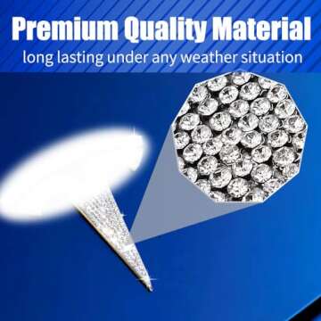 Yeapop Bling Bling Rhinestone Logo Emblems for Tesla Model 3 2017-2023,4 Pcs Emblems Stickers for Fr...