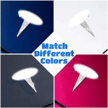 Yeapop Bling Bling Rhinestone Logo Emblems for Tesla Model 3 2017-2023,4 Pcs Emblems Stickers for Front Trunk, Rear Trunk, Bedazzled Accessories for Model 3.