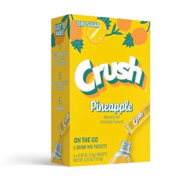Juicy Mixes Crush Powder Drink Mix - Sugar Free Pineapple Bliss (72 Sticks)