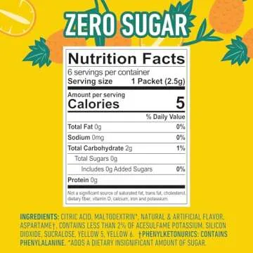 Juicy Mixes Crush Drink Mix - Sugar Free Pineapple Flavor