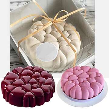 Large Heart-Shaped Silicone Cake Mold for Creative Baking