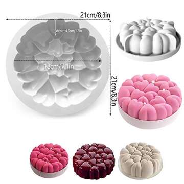 Large Heart-Shaped Silicone Cake Mold for Creative Baking