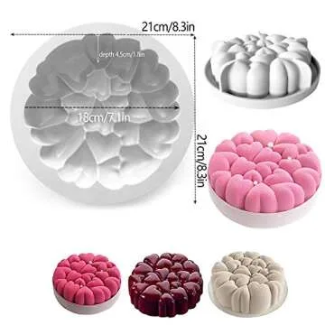 Large Heart-Shaped Silicone Cake Mold for Creative Baking