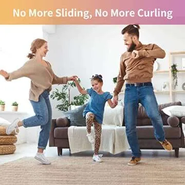 Rug Pad Gripper 12 Pack, Double Sided Non-Slip Rug Pads,Washable Rug Tape Stickers Area Rug Pad Carpet Tape Corner Side Gripper for Hardwood Floors and Tile