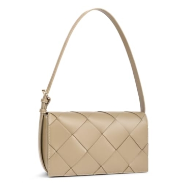 BOSTANTEN Woven Purses for Women - Vegan Leather Hobo Bag in Khaki 2024