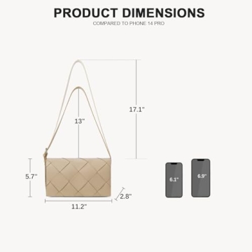 BOSTANTEN Woven Vegan Leather Hobo Bag for Women