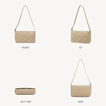 BOSTANTEN Woven Vegan Leather Hobo Bag for Women