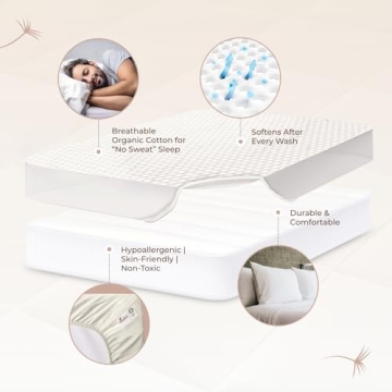 Organic Cotton Mattress Pad - Breathable & Cooling Protector