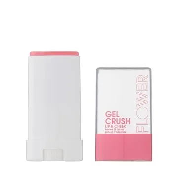 FLOWER BEAUTY By Drew Barrymore Lip & Cheek Gel Crush - Cream Blush and Lips Tint in One Portable Mu...