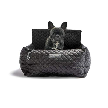 NANDOG Jet Black Vegan Leather Car Seat for Pets