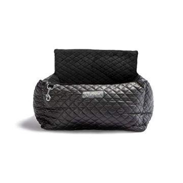 NANDOG Jet Black Vegan Leather Car Seat for Pets