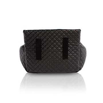 NANDOG Jet Black Vegan Leather Car Seat for Pets