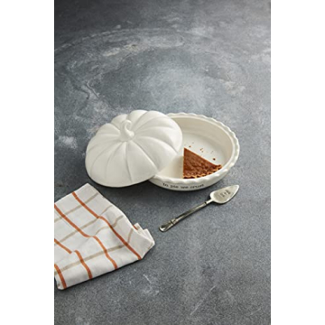 Mud Pie Circa Pumpkin Pie Dish Set with Lid and Server