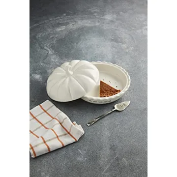 Mud Pie Circa Pumpkin Pie Dish Set with Lid and Server