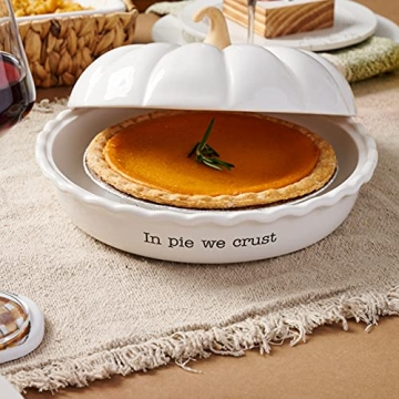 Mud Pie Circa Pumpkin Pie Dish Set with Lid and Server