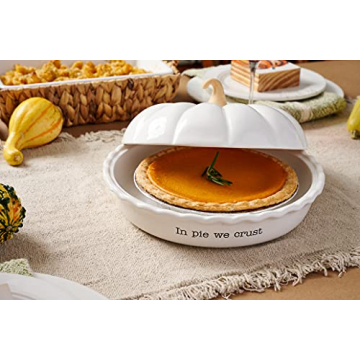Mud Pie Circa Pumpkin Pie Dish Set with Lid and Server