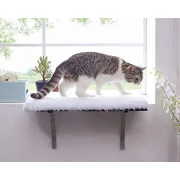 sweetgo Cat Window Perch-Mounted Shelf Bed for cat-Funny Sleep DIY Kitty Sill Window Perch- Washable Foam Cat Seat