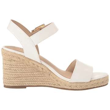 LifeStride Womens Tango 2 Espadrille Wedge Sandal White 6 M