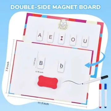 JoyCat Classroom Magnetic Letter Tiles Set for Phonics