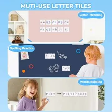 JoyCat Classroom Magnetic Letter Tiles Set for Phonics