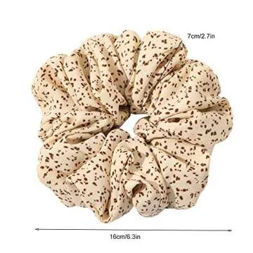 Scrunchies Hair Ties for Women - Big Silk Satin Scrunchie Exra Large Jumbo Gaint Oversized Cute Scrunchy for Curl Thick Hair Yellow Ligas Para el Cabello De Mujer Decorations Gift for Girls