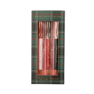 Sweet Water Decor Christmas Pens Set of 3 for Holiday Cheer