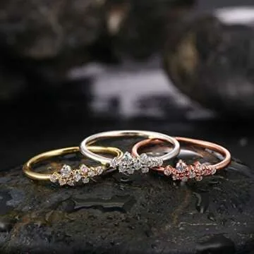 Elegant Gold Plated Rings for Teen Girls - Stackable and Stylish