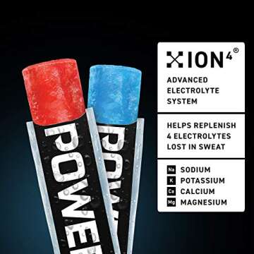 POWERADE Sports Freezer Bars, 1.5 oz, Refreshing Ice Pops with Electrolytes B Vitamins, Naturally Fl...