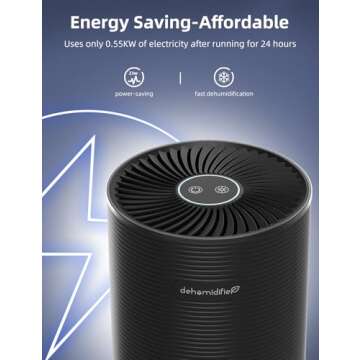 Compact SANVINDER Dehumidifier for Home - Quiet & Efficient