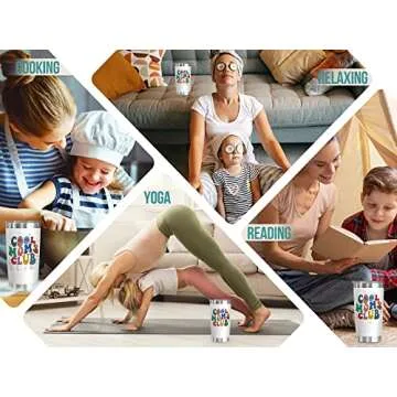 TEEZWONDER Gifts for Mom from Daughter, Son - Mothers Day, Christmas, Birthday Gifts for Women, Mama, Stepmom, Mother in Law - Cool Moms Club 20 oz Stainless Steel Tumbler