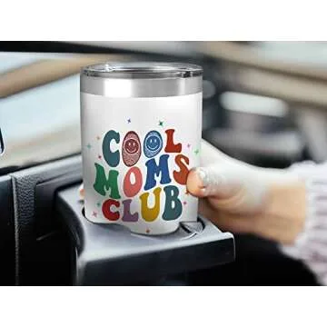TEEZWONDER Gifts for Mom from Daughter, Son - Mothers Day, Christmas, Birthday Gifts for Women, Mama, Stepmom, Mother in Law - Cool Moms Club 20 oz Stainless Steel Tumbler