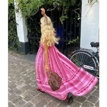 Stylish Women's Boho Cami Maxi Dress for Summer Fun