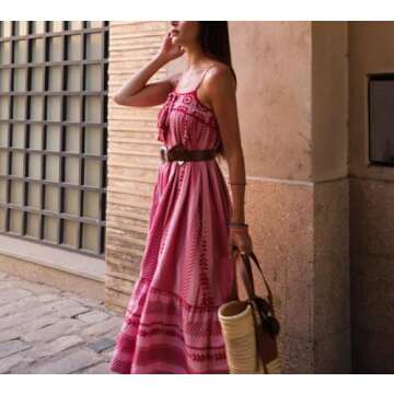Stylish Women's Boho Cami Maxi Dress for Summer Fun