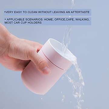 Ceramic Coffee Mug, Reusable Insulated Coffee Cups with Lids Cute Travel Mugs Protective Silicone Sleeve, 10 Ounces, To Go Mug for Coffee Tea Portable Office or Home Cups Dishwasher Safe (blue)