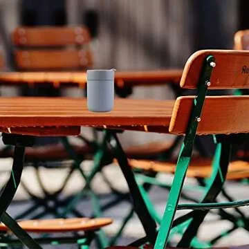 Ceramic Coffee Mug, Reusable Insulated Coffee Cups with Lids Cute Travel Mugs Protective Silicone Sleeve, 10 Ounces, To Go Mug for Coffee Tea Portable Office or Home Cups Dishwasher Safe (blue)