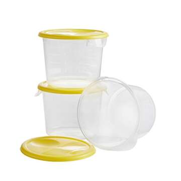 Rubbermaid Commercial Products Food Storage Container with Lid for Kitchen or Restaurant, Round and ...