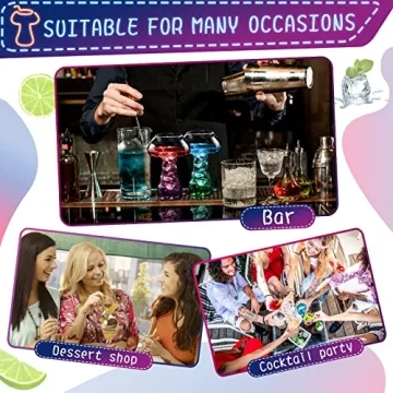 2 Pcs Mushroom Cocktail Glass Set for Drinks & Parties