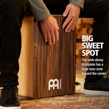 Meinl Ebony Bass Cajon with Snare Pedal for All Musicians